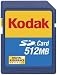 Kodak Branded Cards - Sd CARDS512 Mb No Security (Retail Package) KPSD512SCN