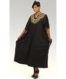 Gold Embroidered Caftan Kaftan with Matching Headwrap - Available in Several Colors
