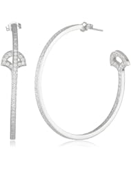 Myia Passiello "Iconic" White Hoop Earrings