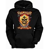 Produkt-Bild: geil bedrucktes Biker & Motorrad Kapuzen Sweatshirt / Hell Rider !