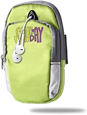 Saturday Convenient Unisex Outdoor Portable Sports Cycling Arm Bags KellyGreen