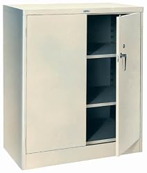 Lyon BB1042 1000 Series Counter High Cabinet with 2 Shelves, 36" Width x 18" Depth x 42" Height, Wedgewood Blue