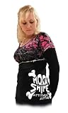 Moon Shine Attitude Attire Muddy Girl Barbed Wire Black Long Sleeve