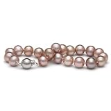AAA Quality, 8.0-9.0 mm, 7.5-inch, Pink Freshwater Pearl Bracelet, 14k White Gold Clasp