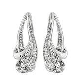 10K White Gold Diamond Earrings