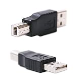 HDE USB Type A Male to USB Type B Male Adapter