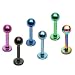 Schmuck : 6er Set LABRET Lippe Lippenpiercing Titanium 1,2x8x3