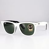 Ray-Ban Original Wayfarer RB2140 5418 956 T White W Black/Crystal Green Sunglasses