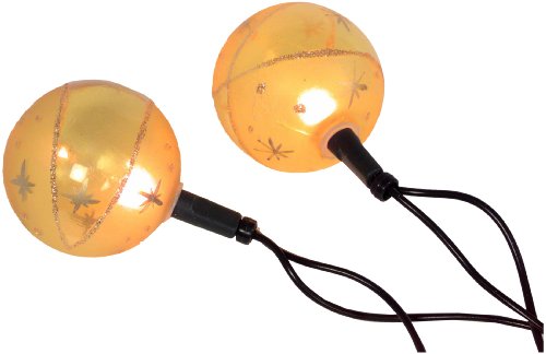 Brauns-Heitmann 87362 Lichterkette mit Weihnachtskugeln, 10 Kugeln, gold Preisvergleich