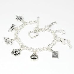 Sterling Silver Cullen Family 9-Charm Bracelet