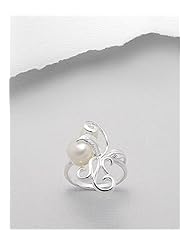 Fresh Water Pearls Ring In 92.5 Sterling Silver