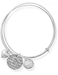 MMA Silver - Triple Bangle Charm Bracelet