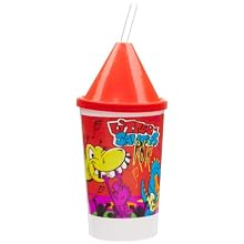 Dixie 10KD271014 4 Piece Little Saurus Rocks Kid's Favorites Collectible 10 oz Cups, Lids, Crayons and Clear Straws Set (Case of 1200)