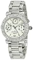 AK Anne Klein Women's  10-7899MPSV Diamond Accented Multi-Function Silver-Tone Watch