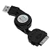 NEW Retractable Black USB Cable Cord for iPhone 3G 2ND