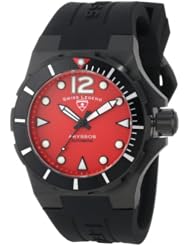Swiss Legend Womens 10061A-BB-05-W Abyssos Automatic Red Dial Black Silicone Watch