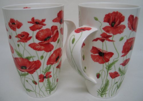 DUNOON Becher Tasse Form Henley Motiv \"POPPIES-R\" Preisvergleich