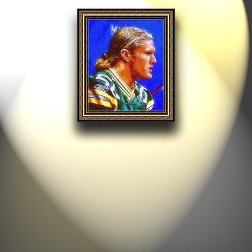 Completely Handpainted American Football Sport Painting, Custom Order FL1070, Oil on Canvas, with Option to Paint Jerry, Brett & Co. from Any Other Favorite Photograph or Picture, Unframed, Size 26'' x 31