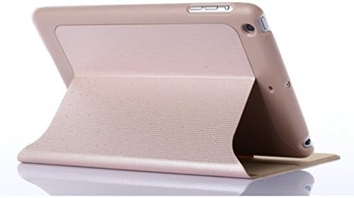 BlRSCON Cool Series of Ultra-thin Pu Leather Case Cover for Apple Ipad Mini/Ipad Mini2/ Ipad Mini 3 Fashion - With Auto Sleep / Wake Function Protective Sleeve -Multi-angle Bracket Protective Shell (Golden)