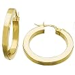 14kt Yellow Gold Square Tubing Hoop Earring