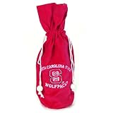 14 NCAA North Carolina State Wolfpack Velvet Wine Bottle Drawstring Bag