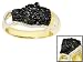 .50CTW IRRADIATED BLACK AND GREEN DIAMOND 18KT OVER STERLING SILVER PANTHER RING