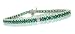 5.67ct Genuine Emerald Bracelet in 14Kt White Gold