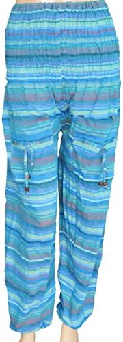 The Weavers Harem Wide Leg Jogger Pants Aladdin (Turquoise)