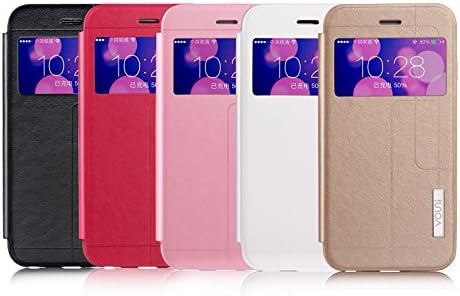 Vouni® For Apple iPhone 6 Plus & iPhone 6S Plus Case Flip Leather Wallet View Window Hard Skin Cover (White)