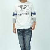 (コンバース)CONVERSE ロング Ｔシャツ ボーダー ロゴ入り スニーカー