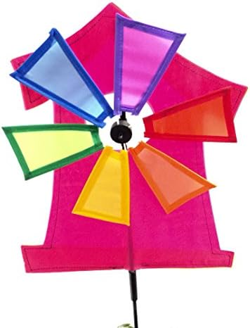Supreme Pinwheel - 31"Height 11"Width Dark Pink WindMill Pinwheel Spinner for Your Garden and Yard