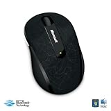 Microsoft - Wireless Mobile Mouse 4000 Studio Series - Souris - optique - 4 bouton(s) - sans fil - 2.4 GHz - récepteur sans fil USB - noir cosmique
