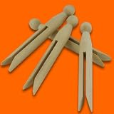 PACK OF 96 QUALITY WOODEN DOLLY CLOTHES PEGS FOR WASHING LINES