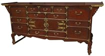 Hot Sale Oriental Furniture Interesting Bold Unique Furniture, 66-Inch Japanese Design 13 Drawer Server/Buffett/Credenza