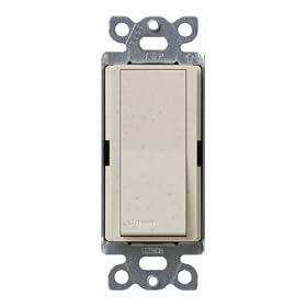 Lutron SC-1PS-LS Diva 15-Amp, 120-Volt to 277-Volt Single-pole Switch in Limestone by Lutron