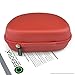 Geekria Shield Headphones Case Compatible with Sennheiser Momentum 2.0, Logitech H900, H800, H600, Replacement Hard Shell Travel Carrying Bag with Cable Storage (Luxe Red)