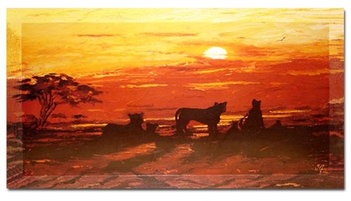 Löwe Löwenrudel 100cm x 60cm super afrikanische Bilder