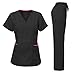 Dagacci Medical Uniform Women's Scrubs Set Stretch Ultra Soft Contrast pocket
