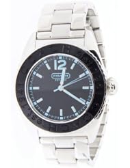 Coach womens boyfriend style watch Andee collection black dial with silver stainless steel bracelet 14501378.