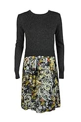 Cashmere/Polyamide/Rayon/Wool/Knit Floral Print Sweater  Dress