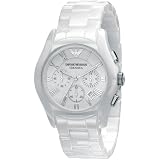 Emporio Armani AR1403 Gents White Ceramic Round White Dial Chronograph Watch