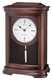Seiko Mantel Chime with Pendulum Clock Dark Brown Alder Case