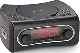 Lenco - CR-3303 - Radio R�veil FM avec Lecteur CD - Ecran LCD