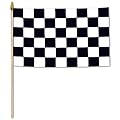 Beistle 50992 12-Pack Checkered Rayon Flags, 11 by 18-Inch