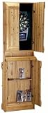 Rush Creek Log Cabin Style Stand-up Dartboard Cabinet