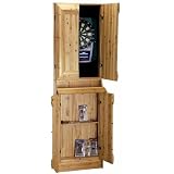 Rush Creek Log Cabin Style Stand-up Dartboard Cabinet