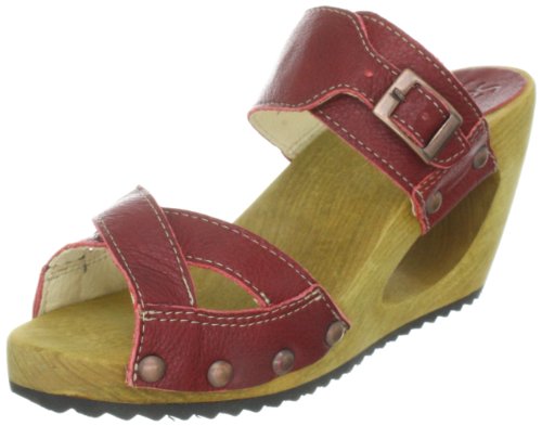 Sanita Wood-Fernanda Merge Sandal Clogs And Mules Womens Red Rot (Red 4) Size: 6.5 (40 EU)