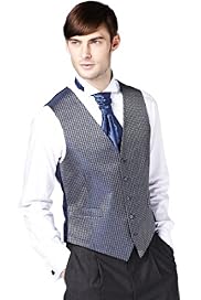 5 Button Brick Print Wedding Waistcoat