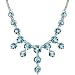 Luxurious 20.25 carats total weight Round Shape Swiss Blue Topaz Multi-Gemstone Necklace in Sterling Silver