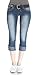 Angels Jeans Juniors Belted Denim Cuffed Flood